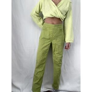 Soft surroundings Green High-Waisted Straight Leg Pants size small